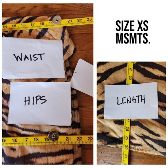 H&M Innovation Co-Exist Story Padded Recycled Nylon Tiger Stripe Skirt - Picture 8 of 10